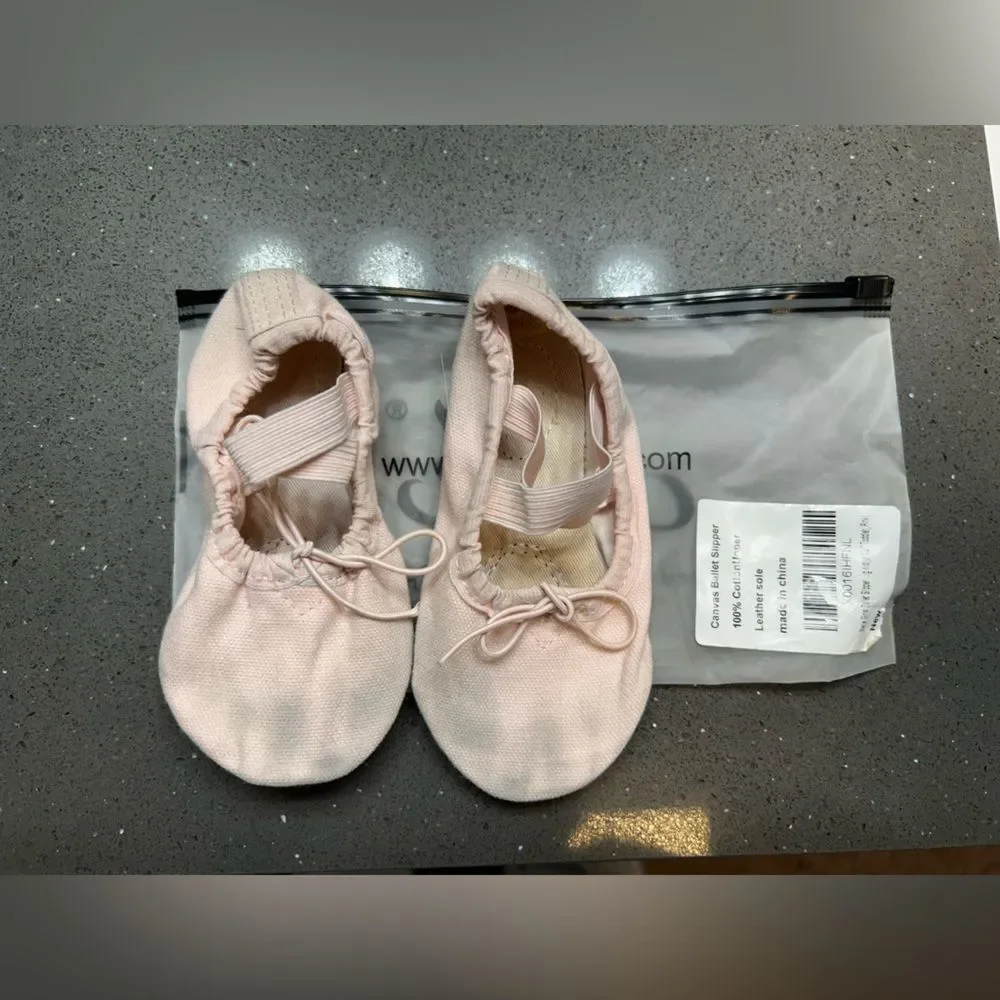 Kids Canvas Pink Ballet Shoes